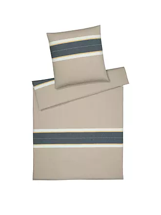 ELEGANTE | Linge de lit en flanelle WHITMAN 70x90cm/140x200cm Gris | beige